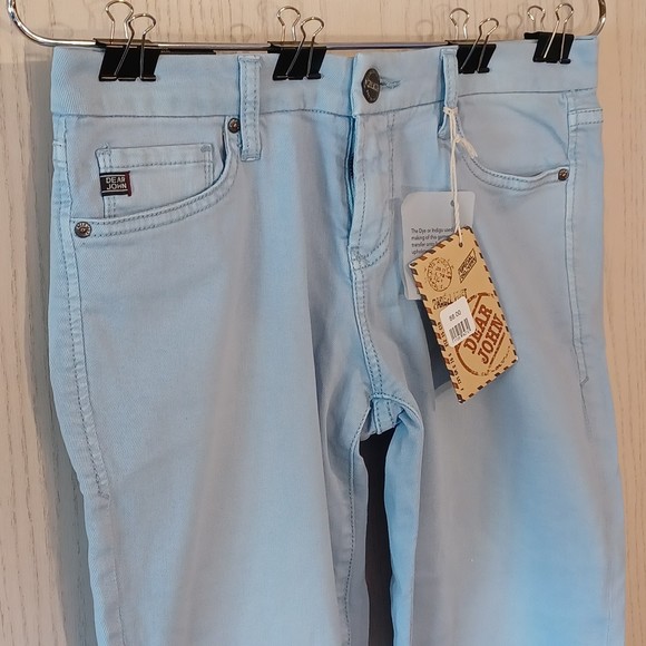 NWT Dear John Jeans, Size 27, Lt Blue, Cuffed Crop, 30W x 24L, Stretch Denim - Picture 8 of 11